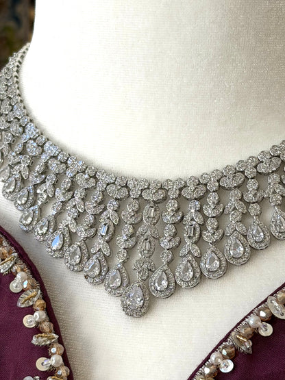 Silver Cascade Jewelry Set