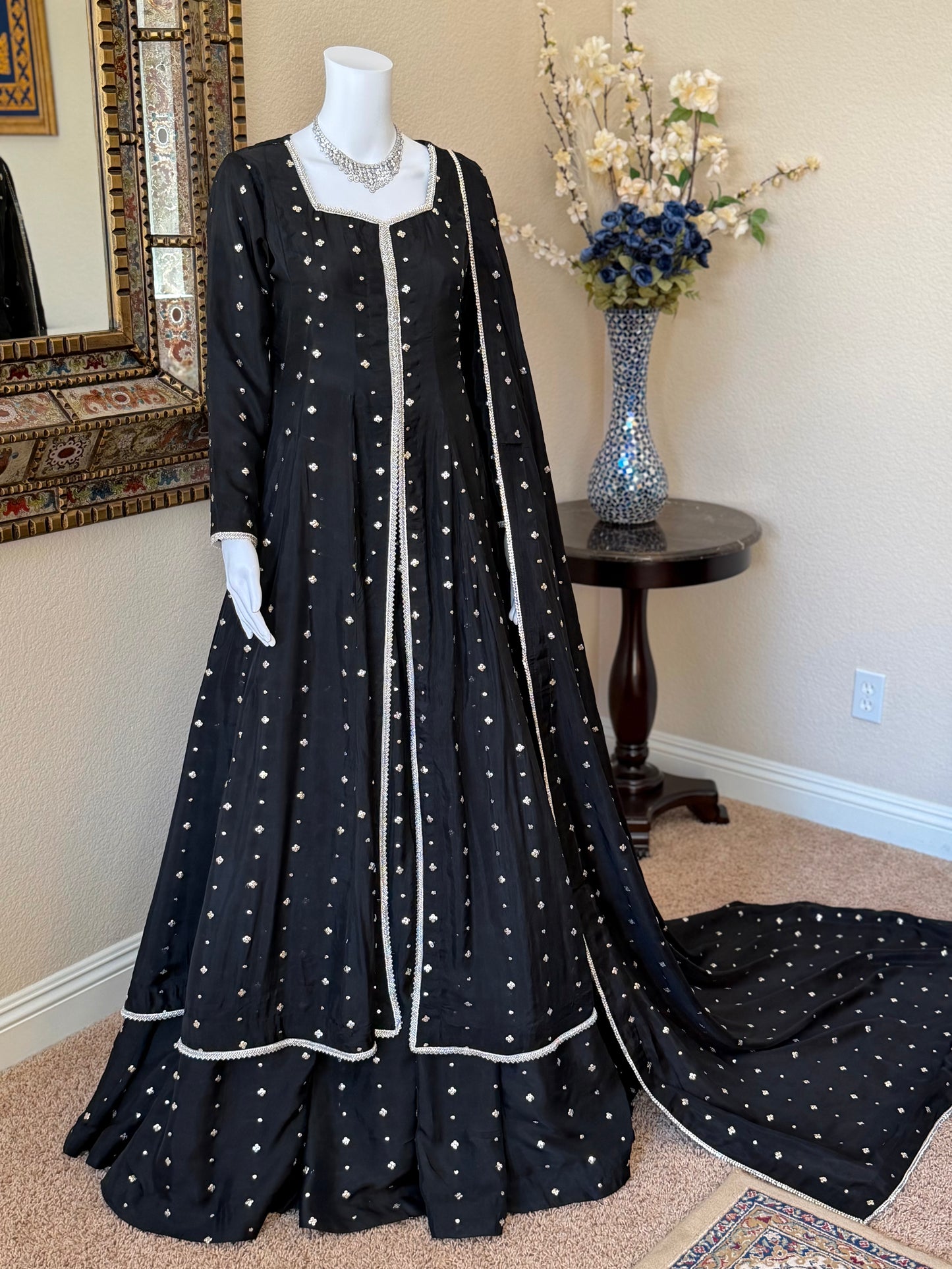 Celestial Black Maxi Gown