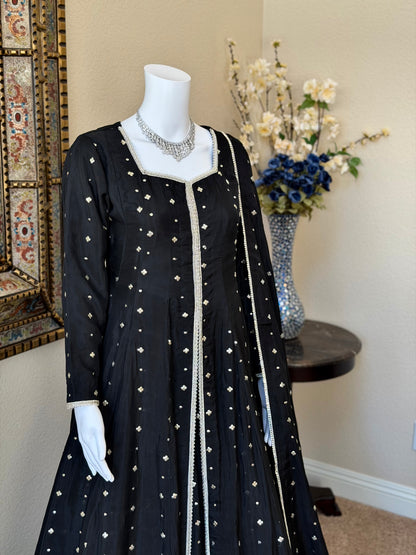Celestial Black Maxi Gown
