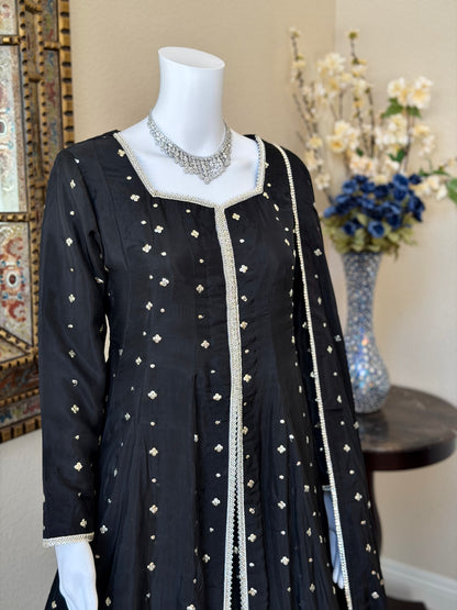 Celestial Black Maxi Gown
