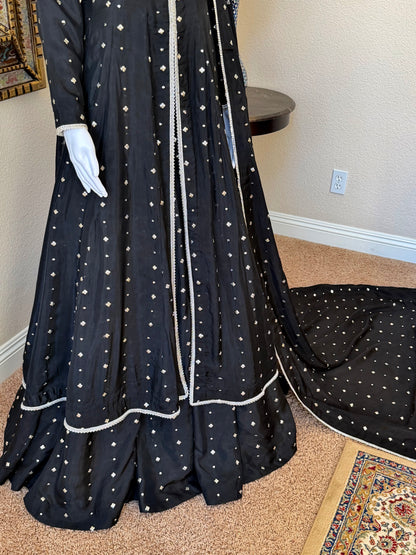 Celestial Black Maxi Gown