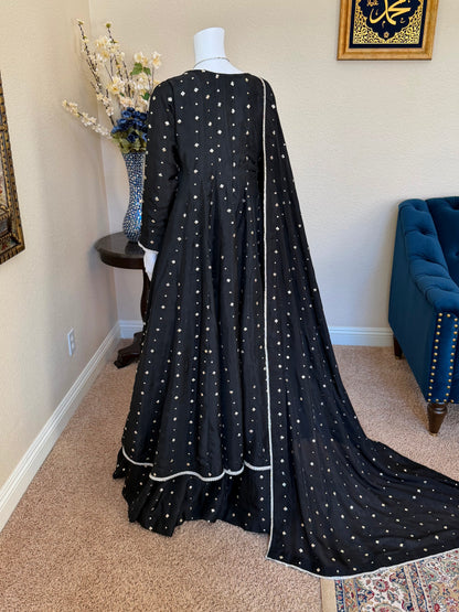 Celestial Black Maxi Gown