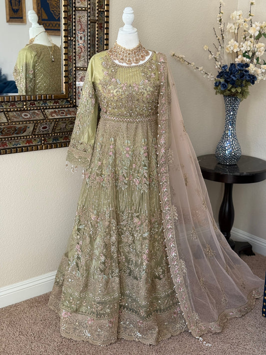 Pastel Green Maxi Gown