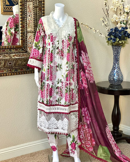 Floral Kameez with trouser