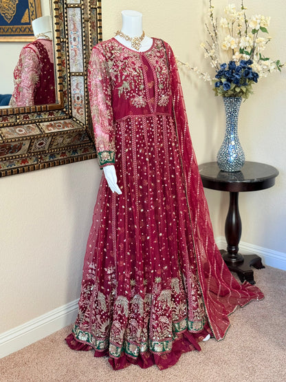 Maroon Maxi Gown