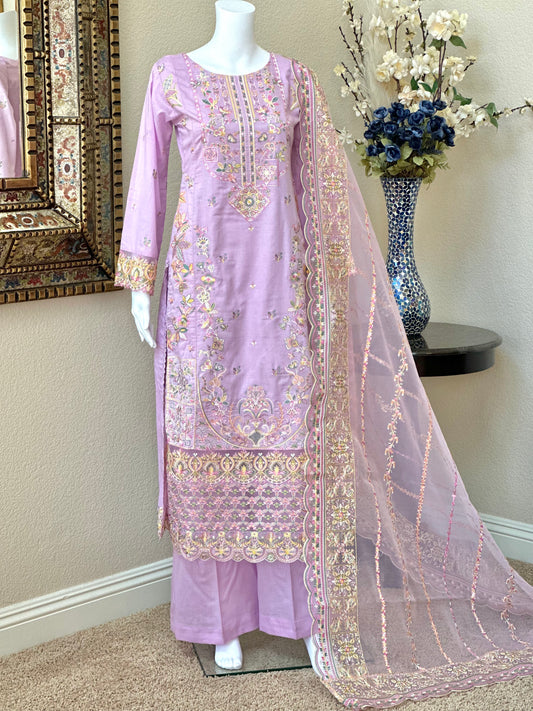 Liliac Floral Kameez with trouser