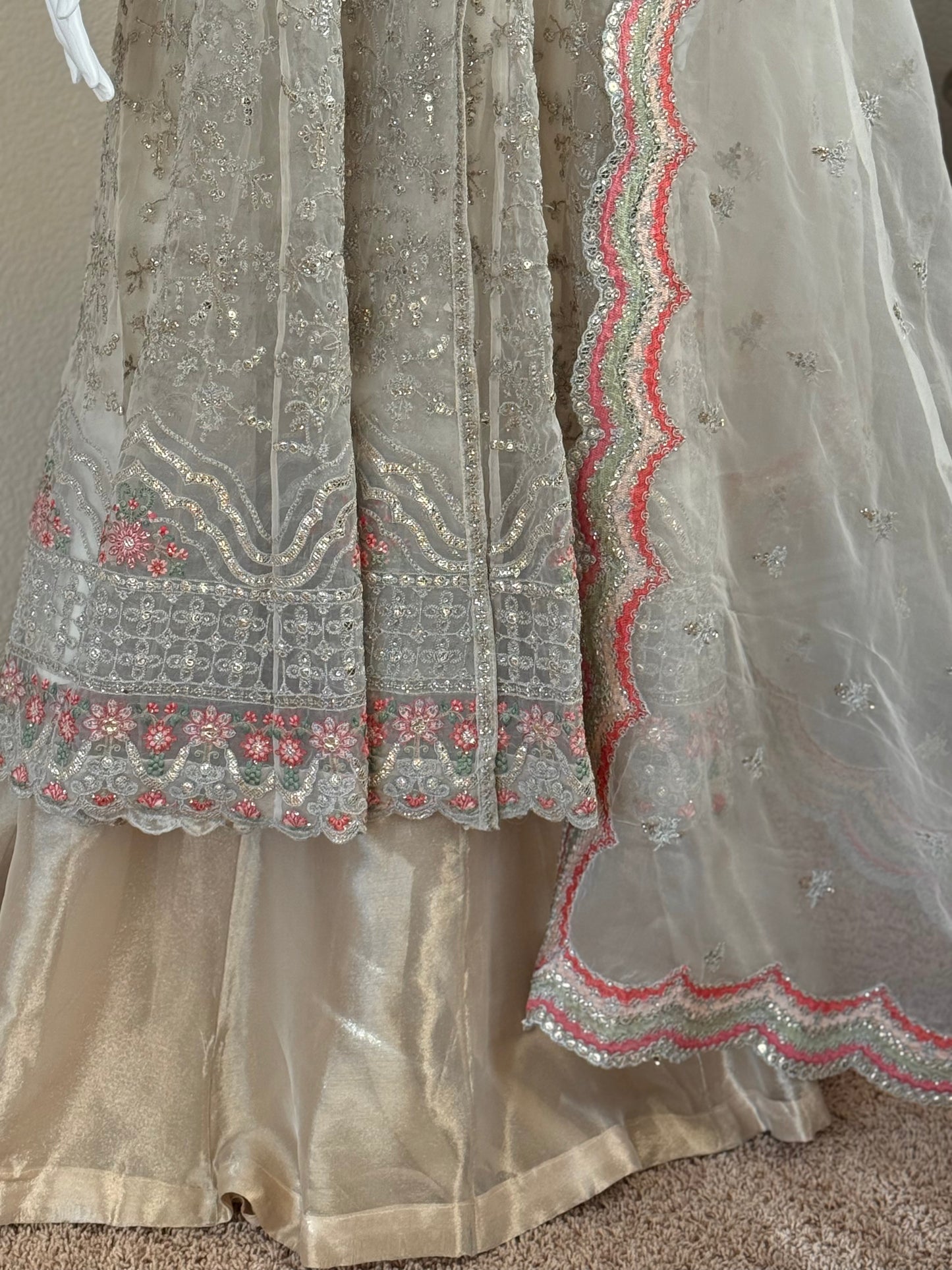 Off-White Angrahka with Lengha