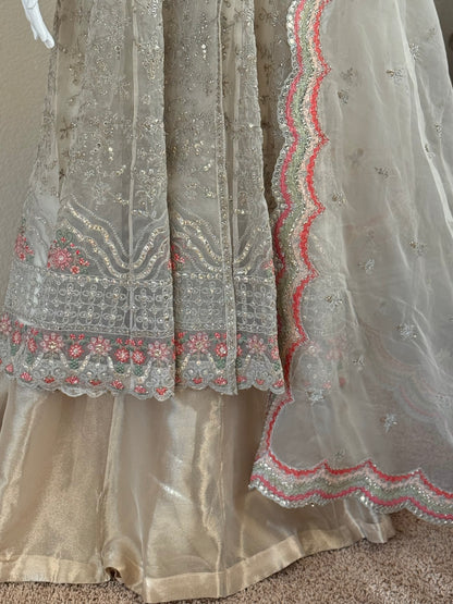 Off-White Angrahka with Lengha