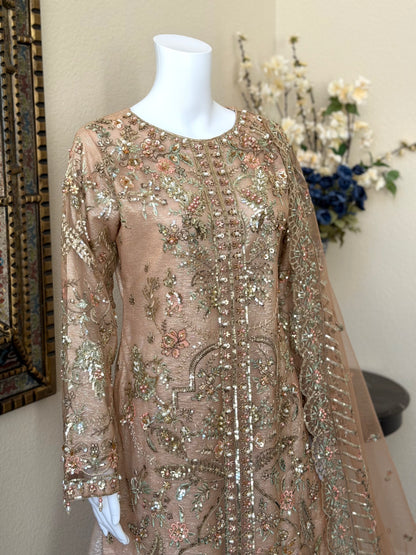 Beige Kameez with Plazzo