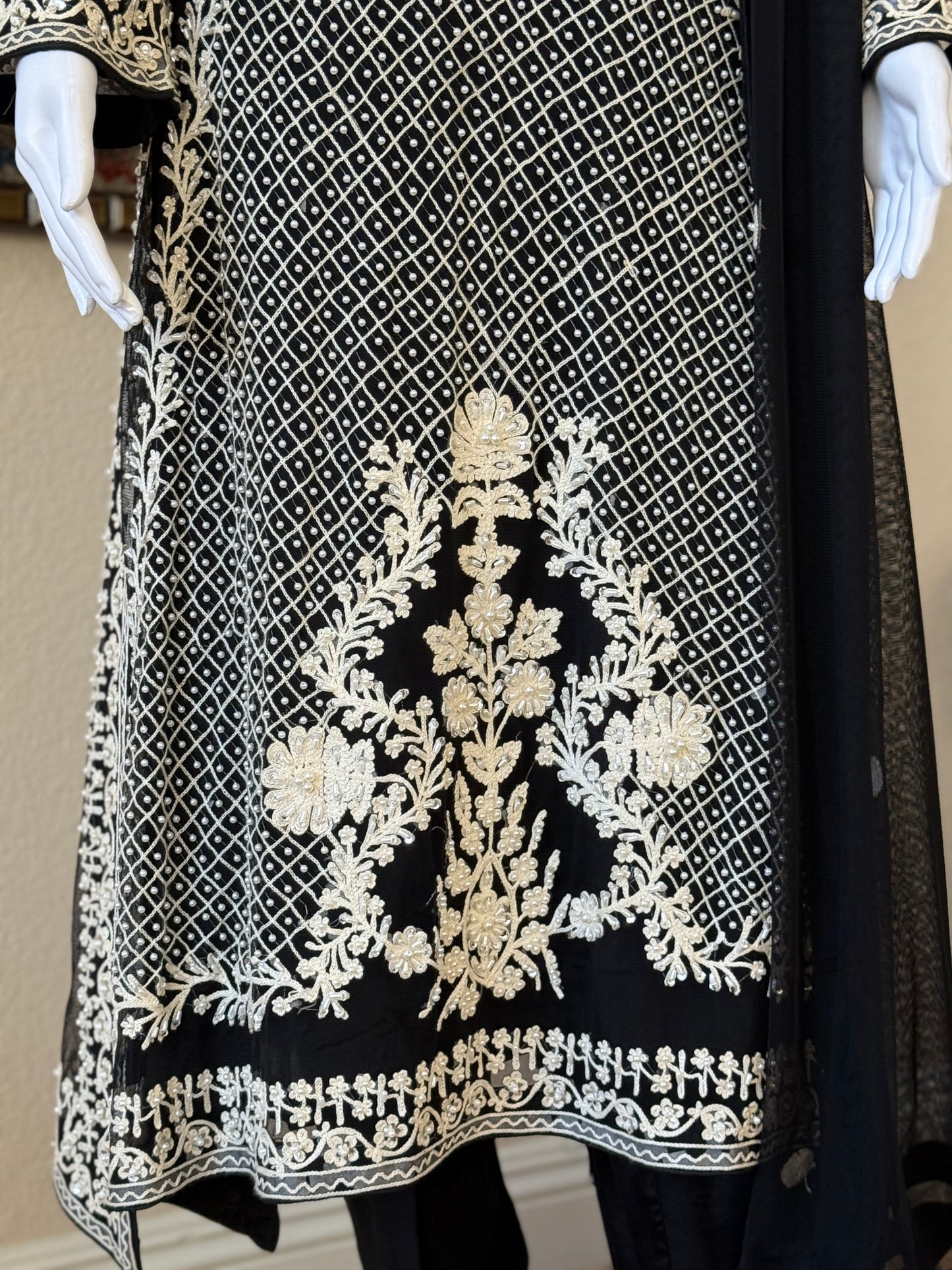 Black and White Trouser Suit