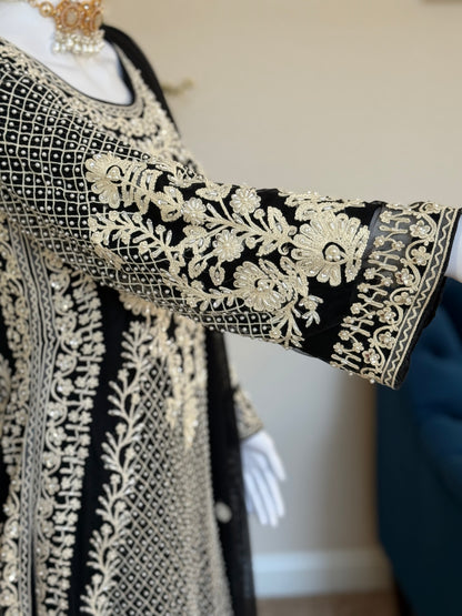 Black and White Trouser Suit