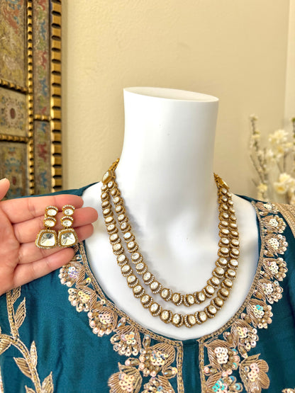 Kundan Two Layered Jewelry Set