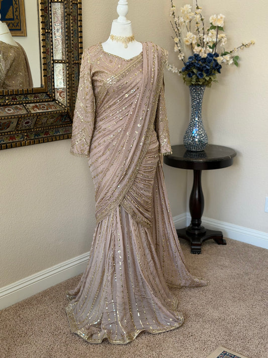 Champagne Saree