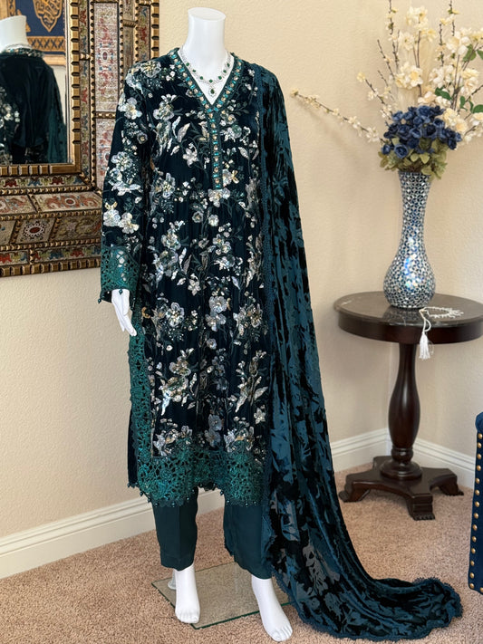 Winter Luxe Velvet - Green