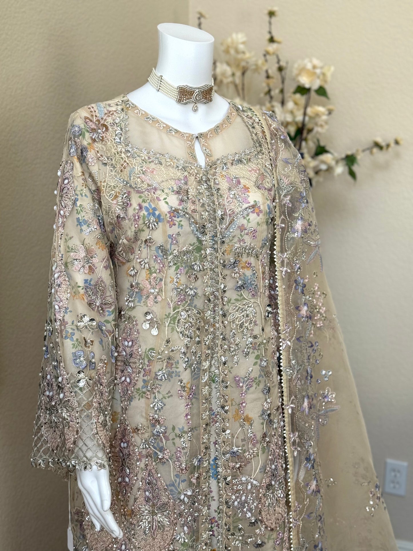 Floral Kameez with Plazzo