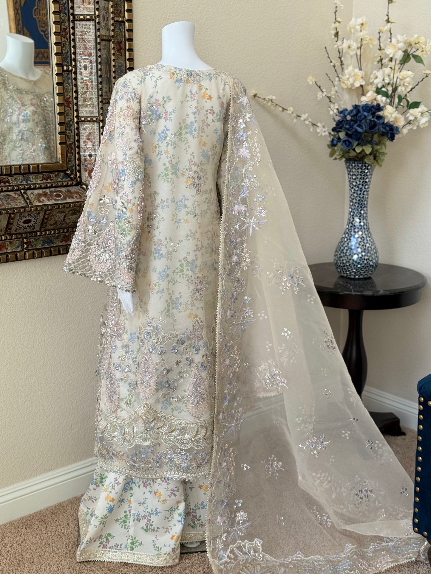 Floral Kameez with Plazzo