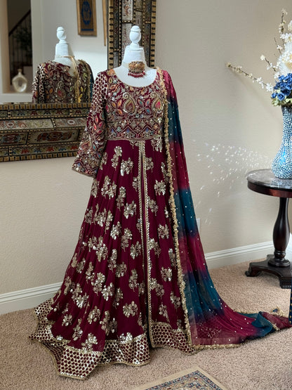 Maroon Maxi Gown