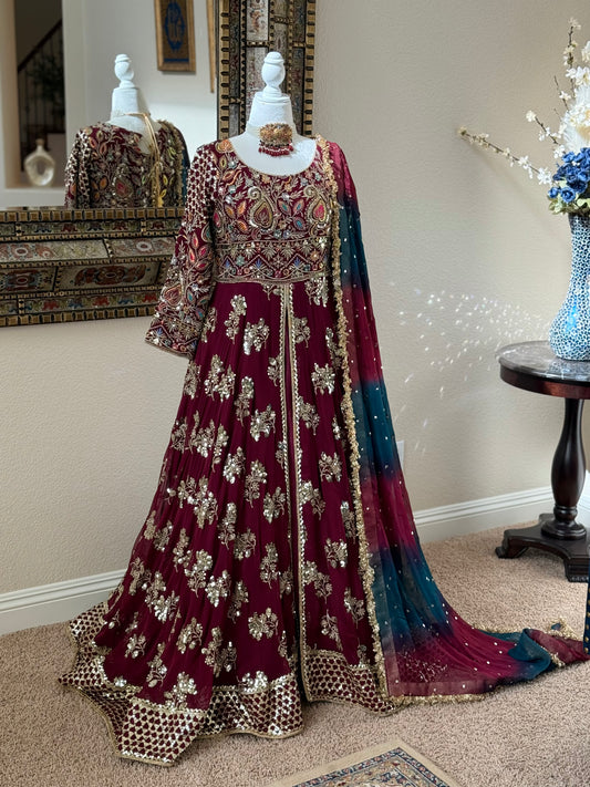 Maroon Maxi Gown