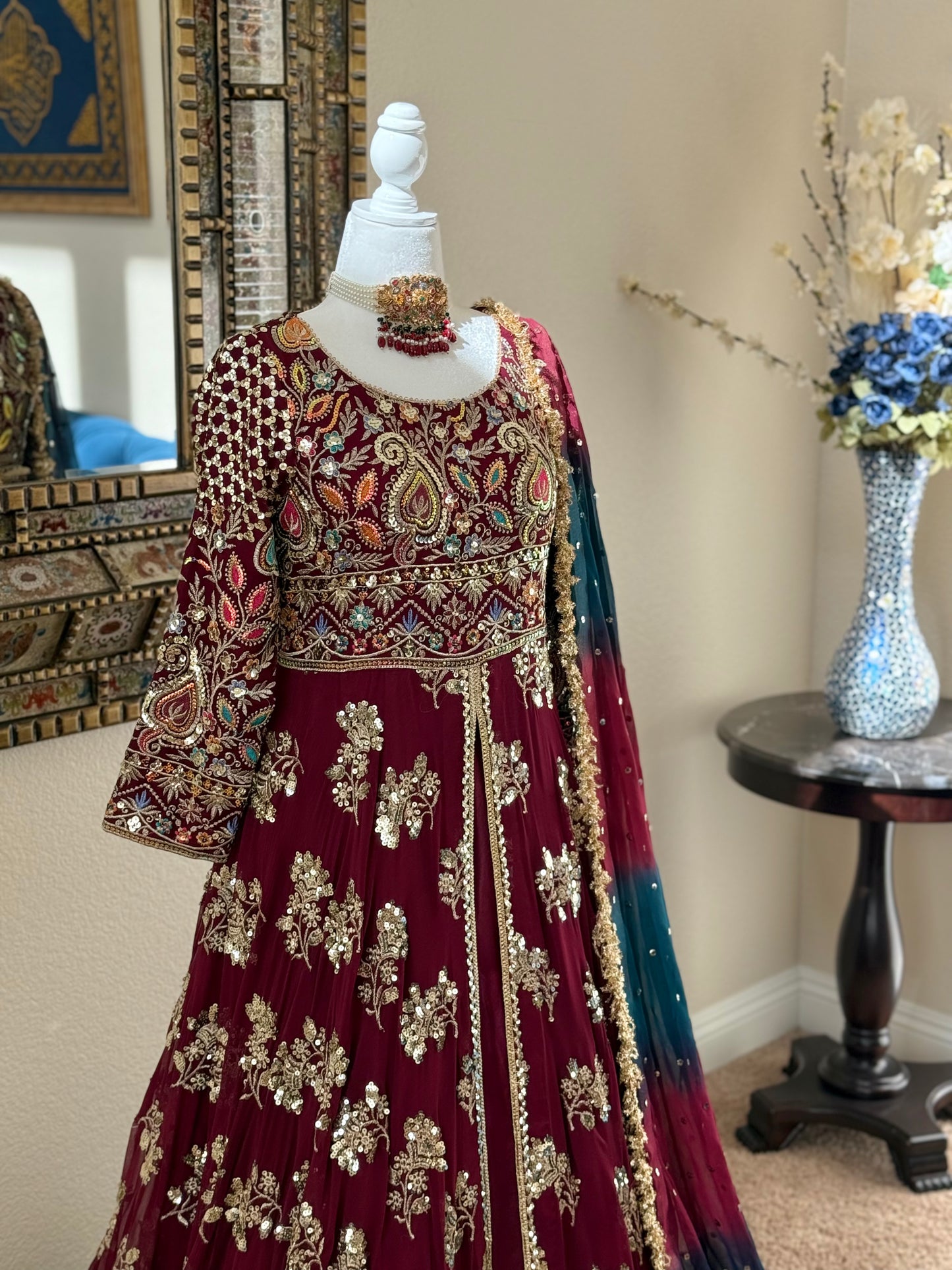 Maroon Maxi Gown