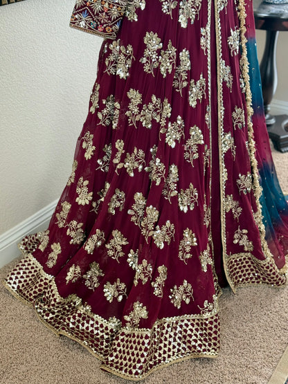 Maroon Maxi Gown