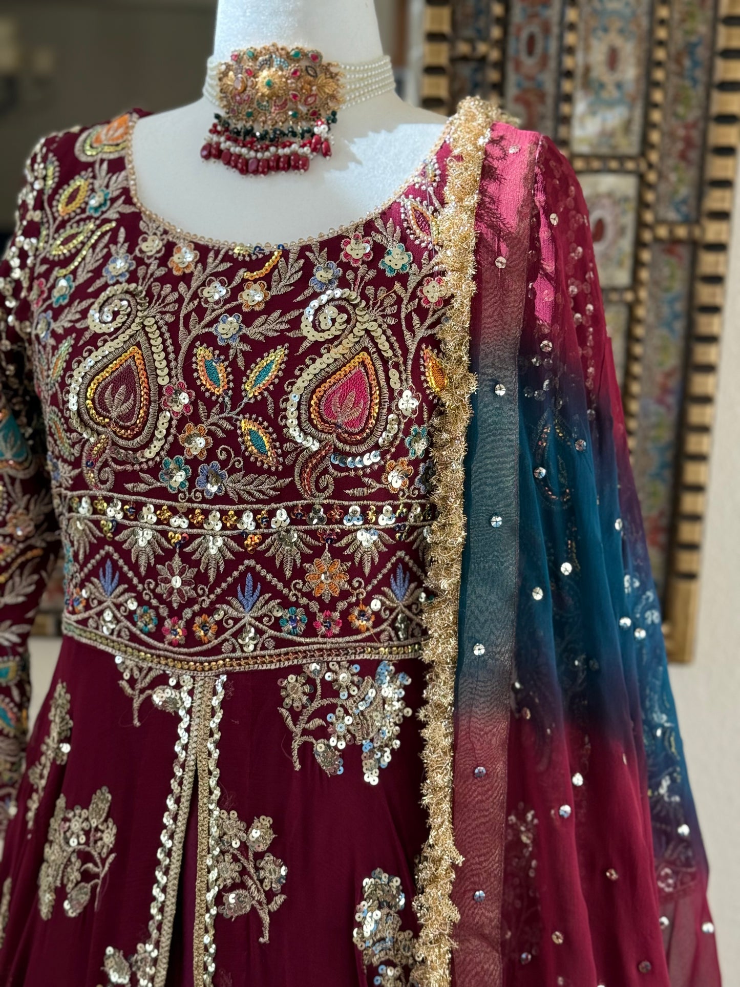 Maroon Maxi Gown