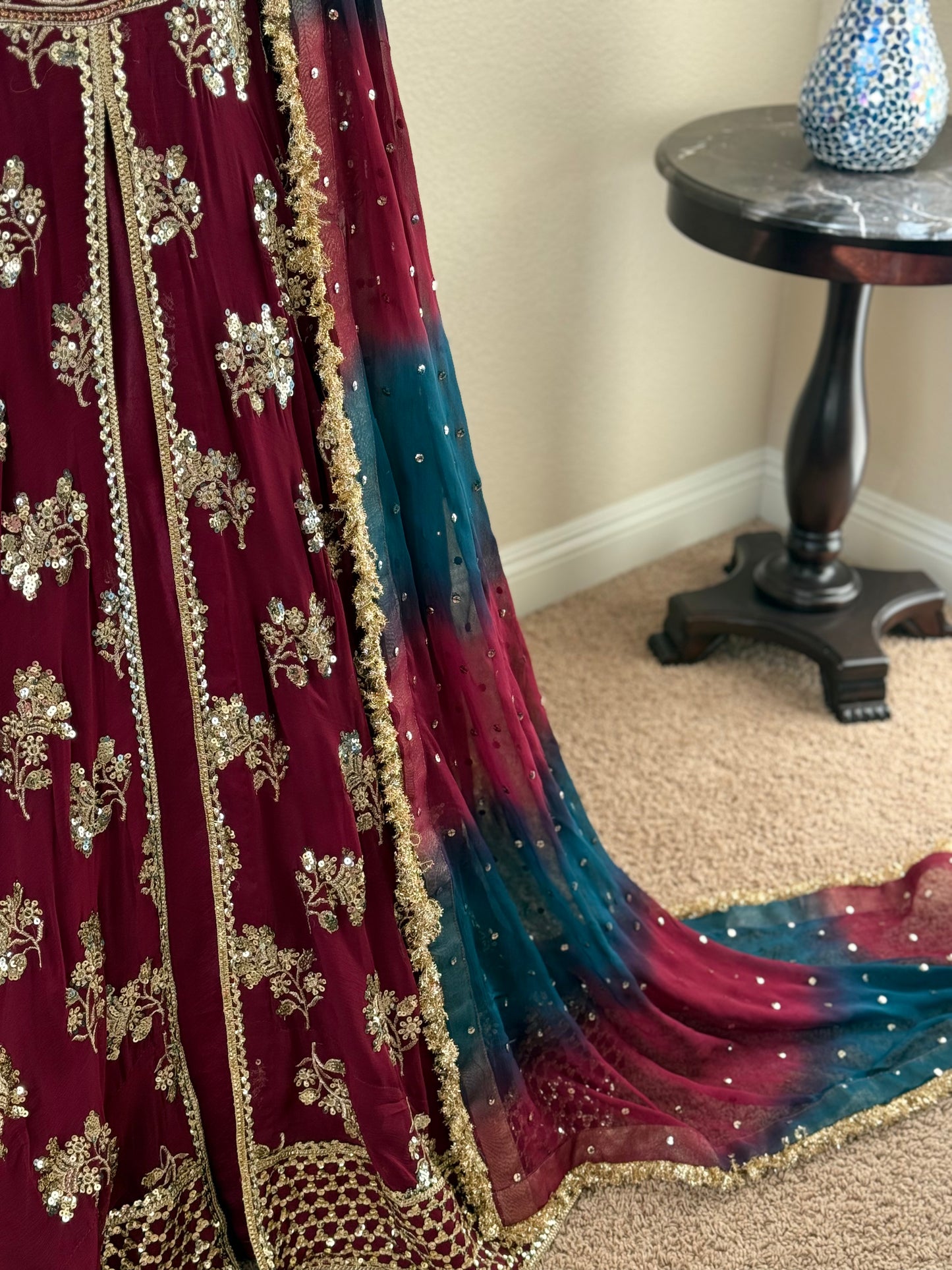 Maroon Maxi Gown