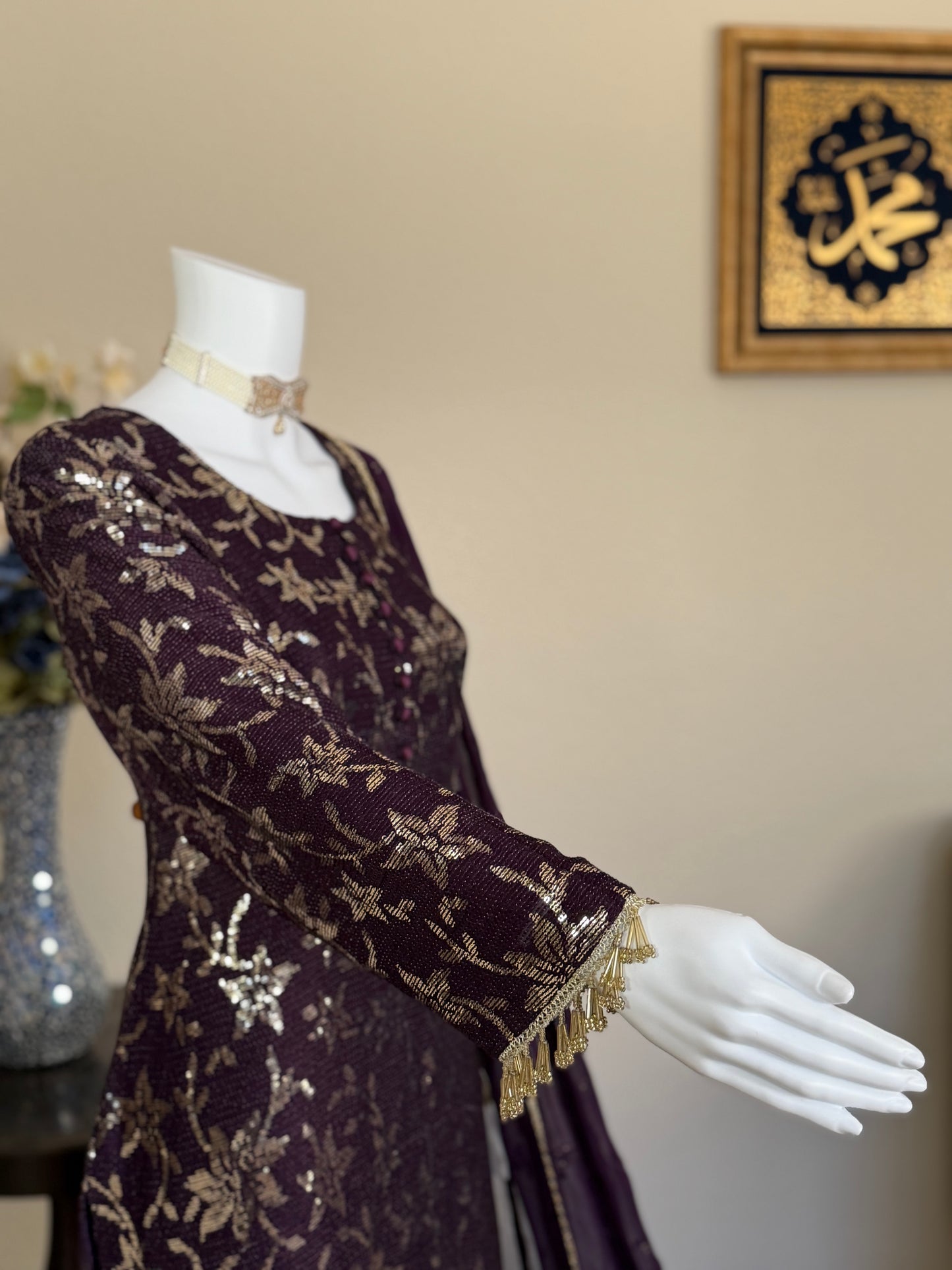 Dark Purple Plazzo Suit