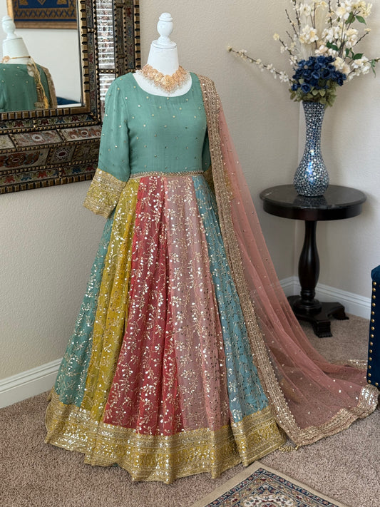 Multicolor Maxi Gown
