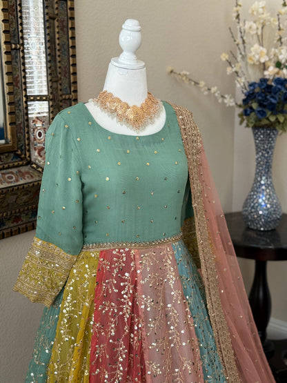 Multicolor Maxi Gown