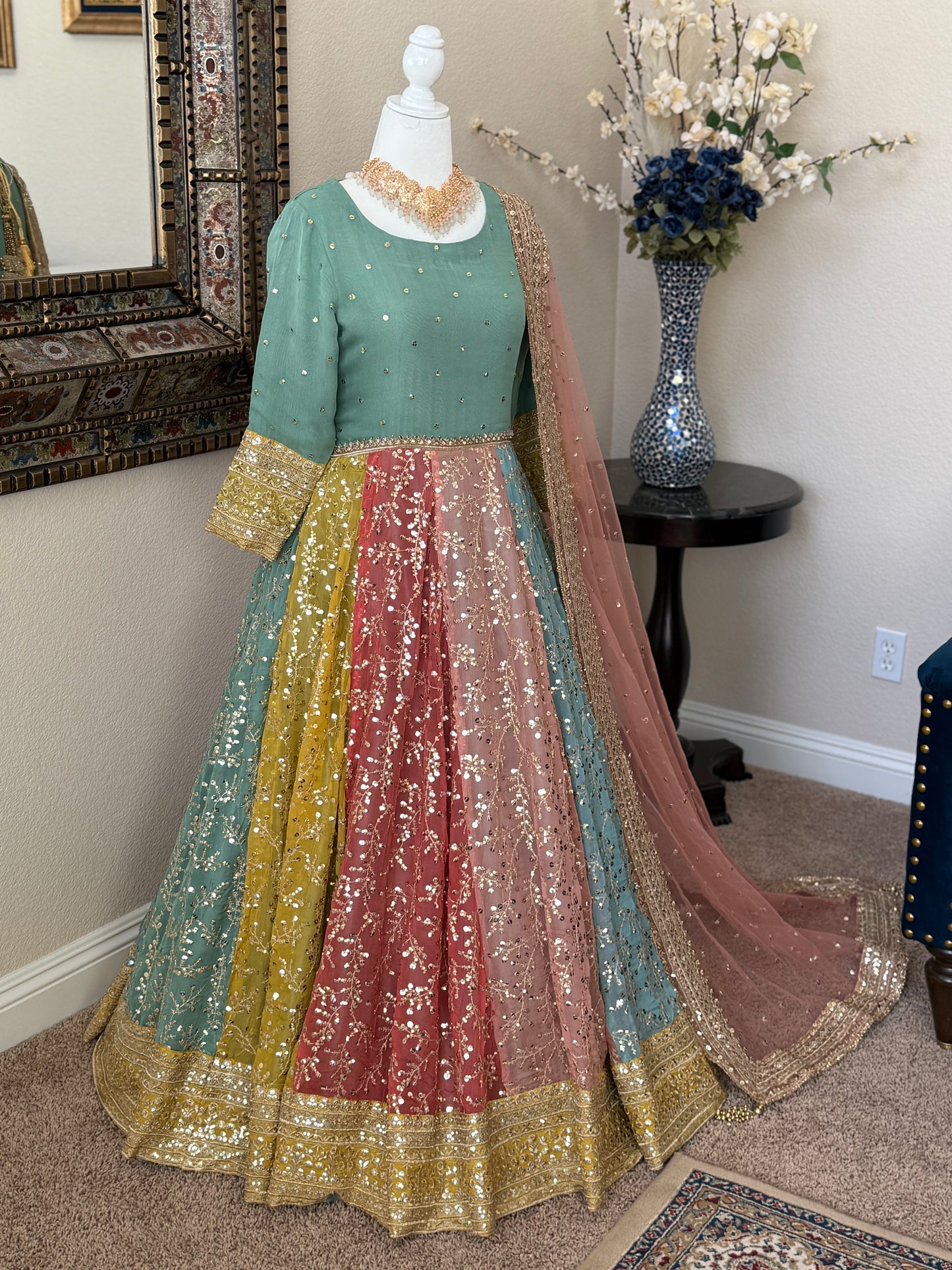 Multicolor Maxi Gown