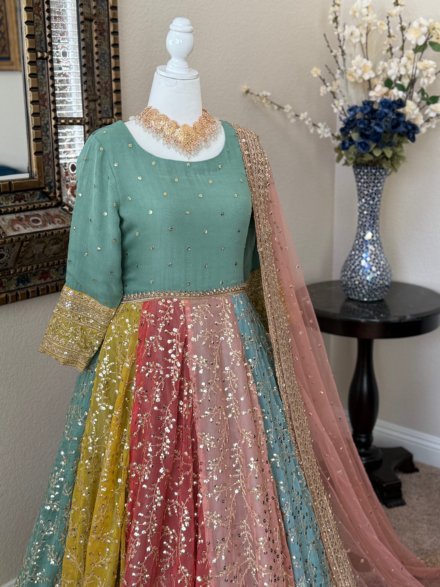 Multicolor Maxi Gown