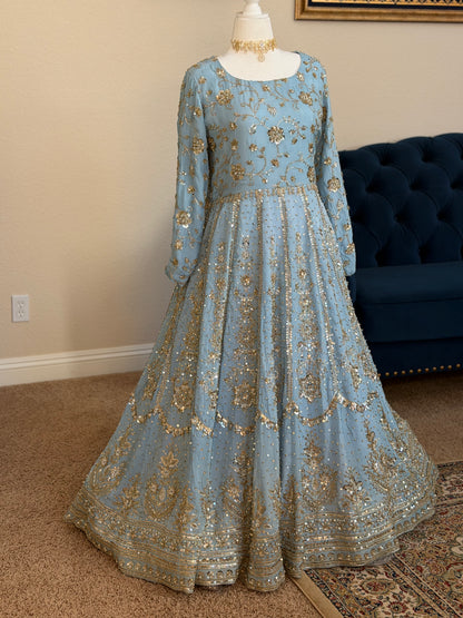 Heirloom Maxi Gown - Powder Blue