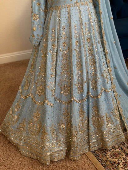 Heirloom Maxi Gown - Powder Blue