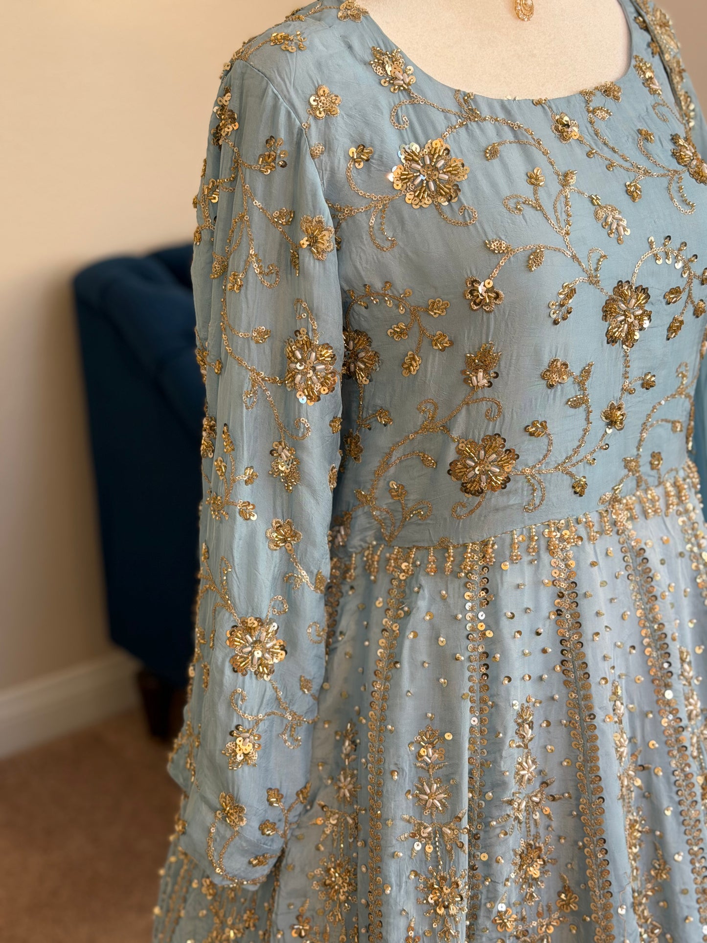 Heirloom Maxi Gown - Powder Blue
