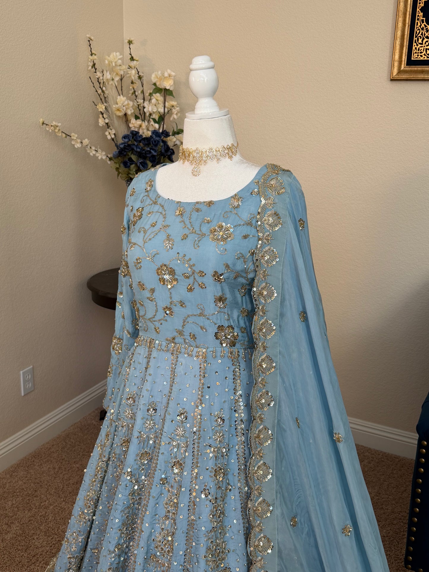 Heirloom Maxi Gown - Powder Blue