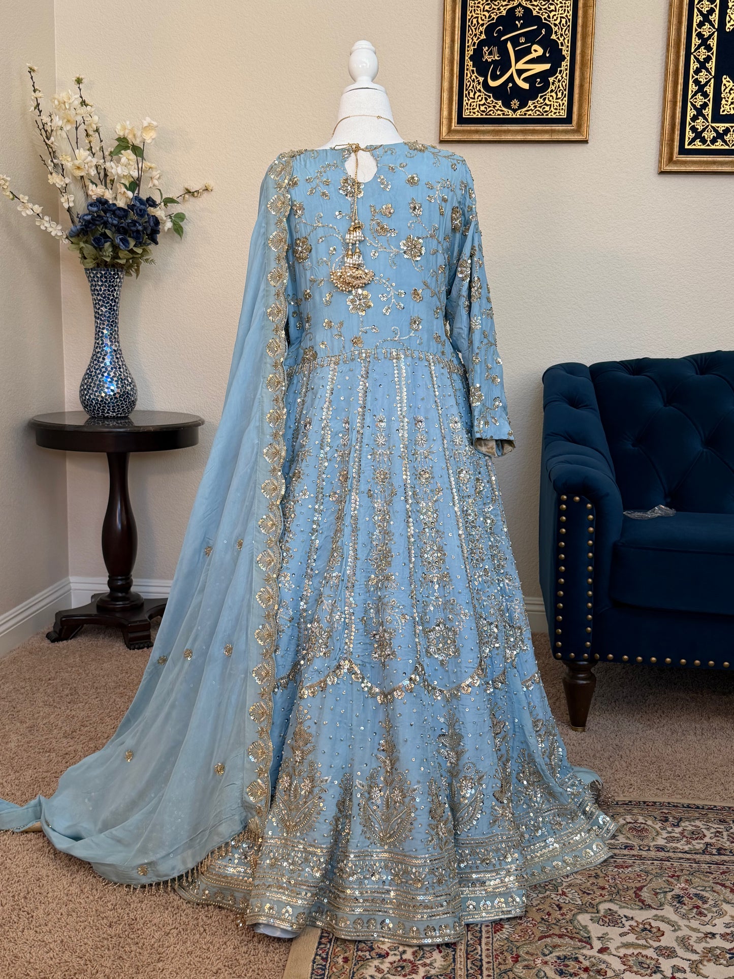 Heirloom Maxi Gown - Powder Blue