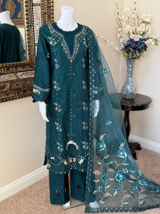 Navy Kameez with Trouser