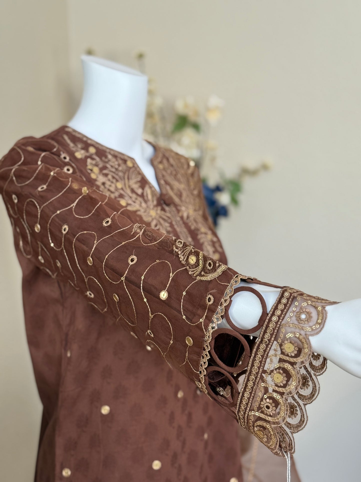 Brown Kameez with Plazzo