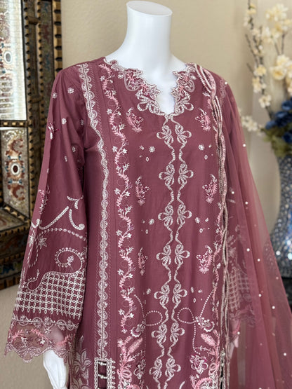 Rose Pink Kameez with Trouser