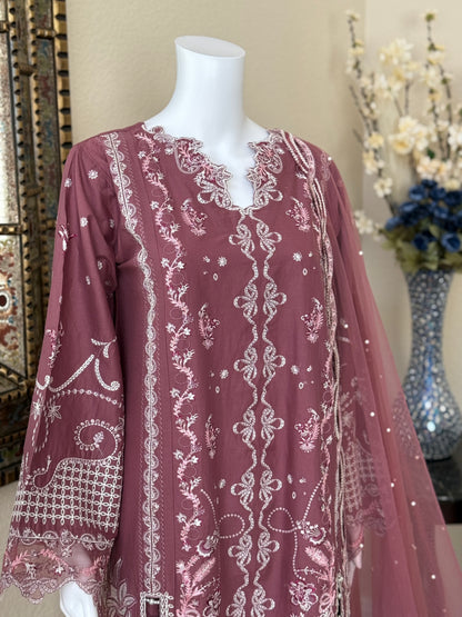 Rose Pink Kameez with Trouser