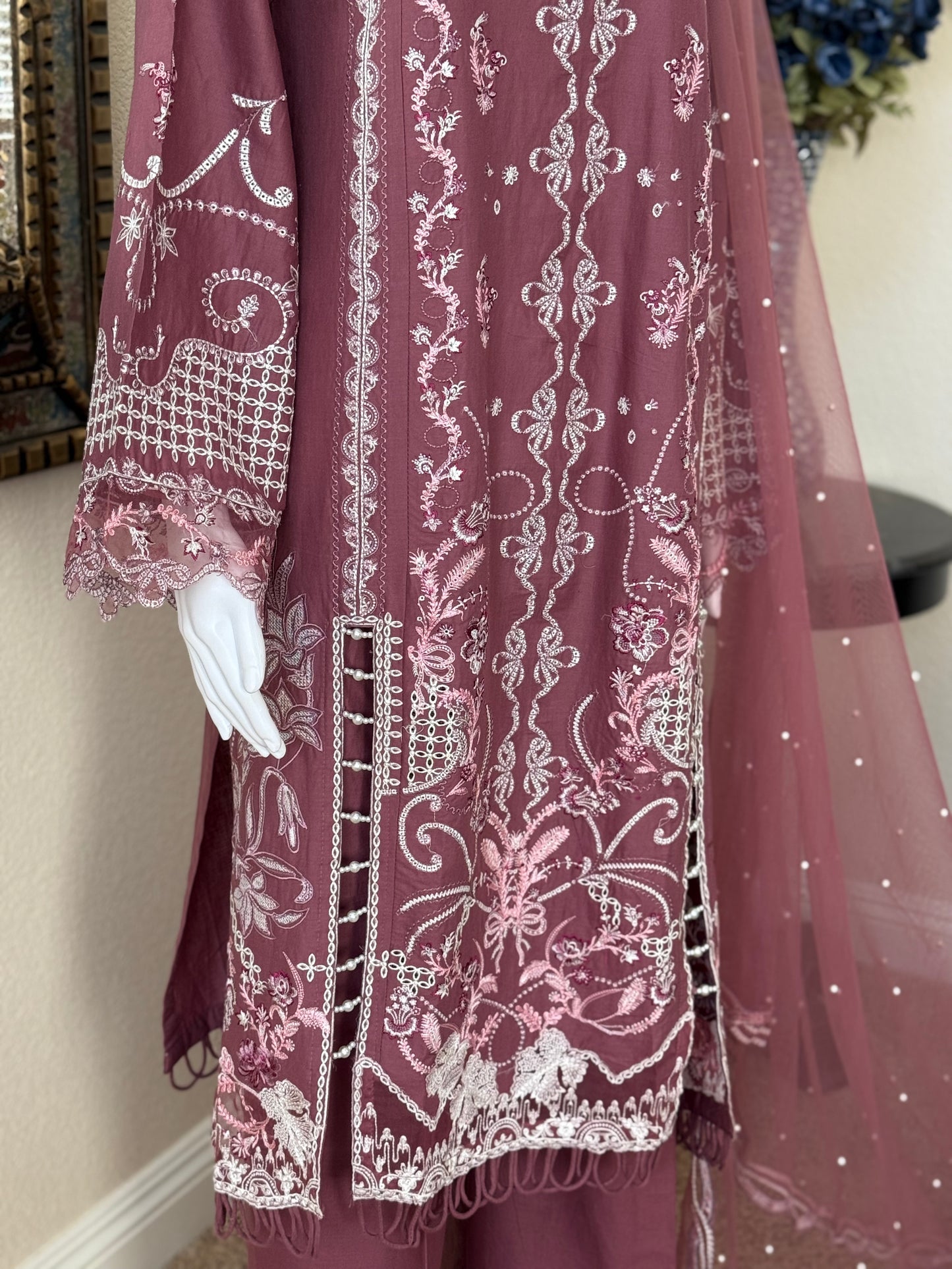 Rose Pink Kameez with Trouser