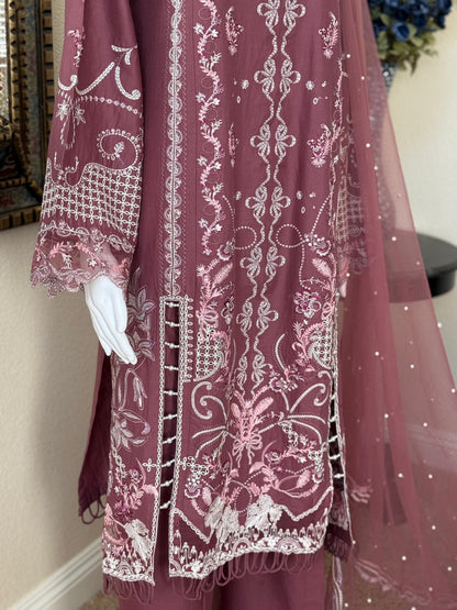 Rose Pink Kameez with Trouser