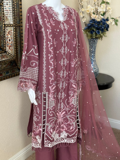 Rose Pink Kameez with Trouser