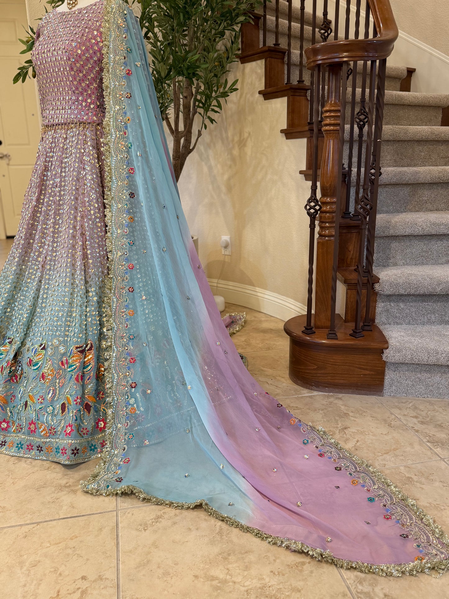 Mermaid Muse Lengha