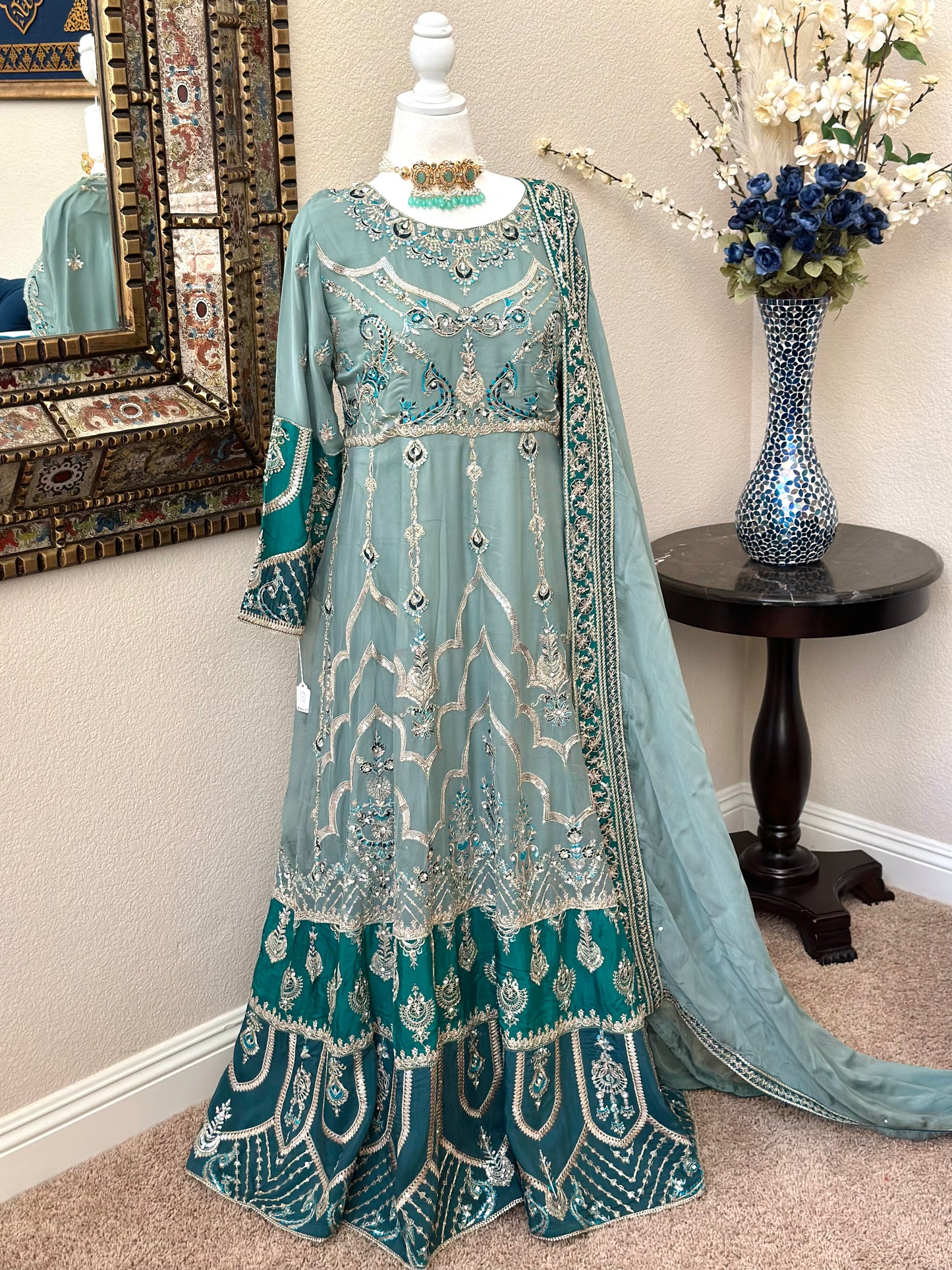 Teal Maxi Gown