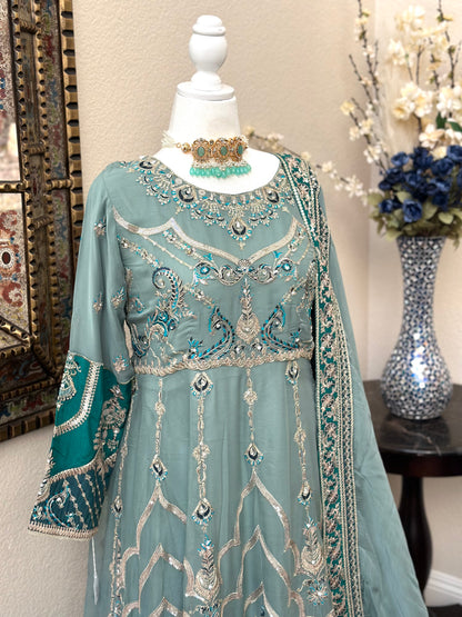 Teal Maxi Gown