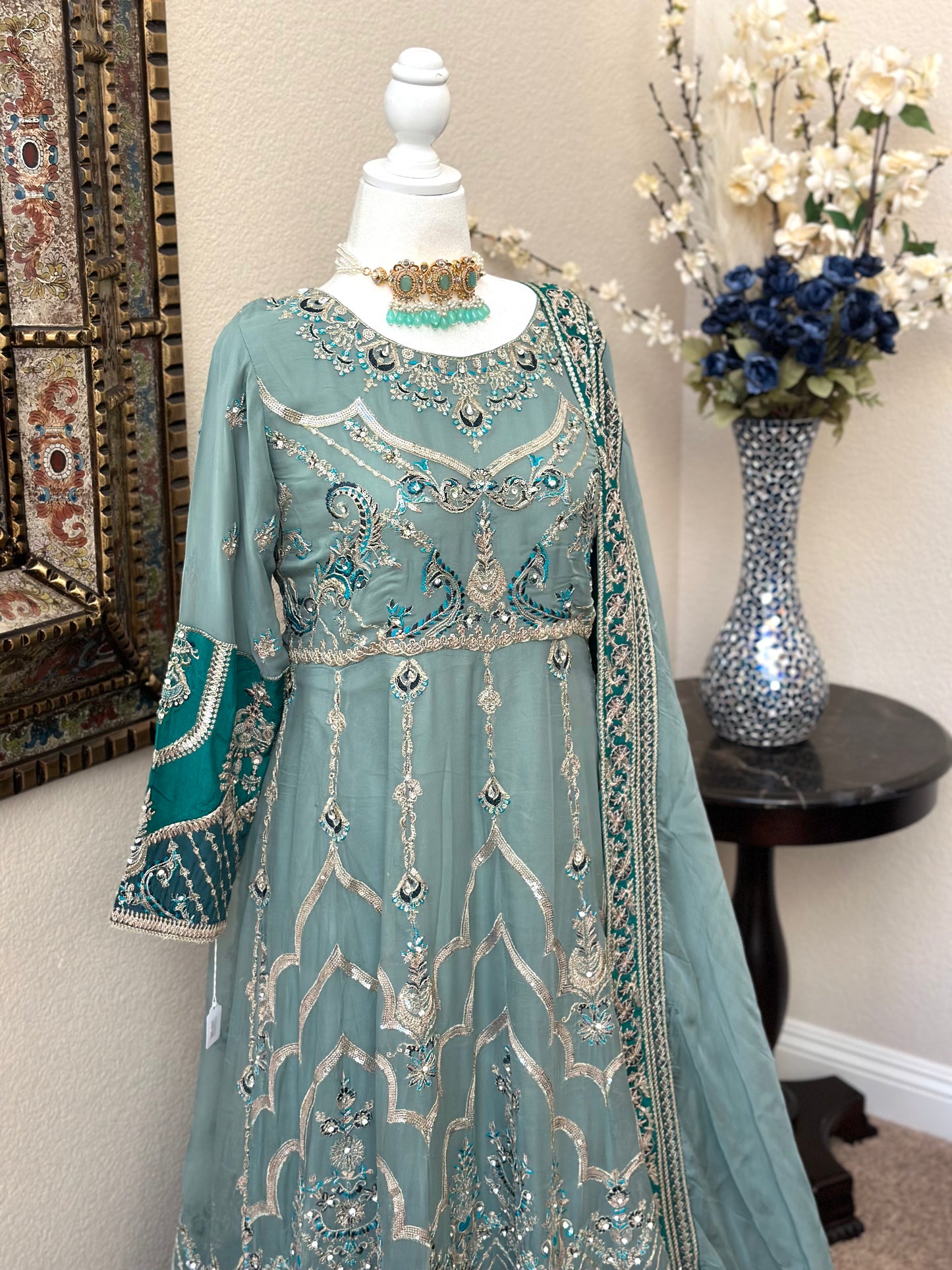Teal Maxi Gown
