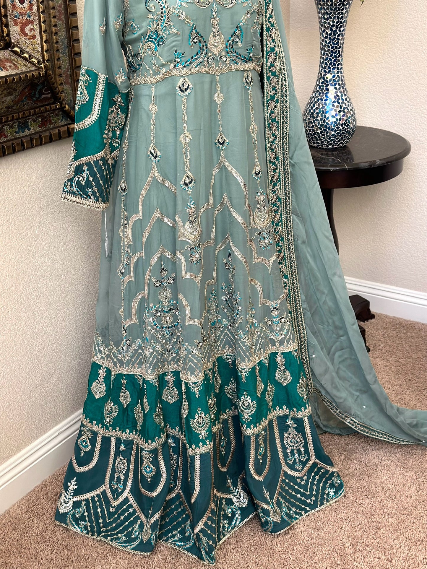 Teal Maxi Gown