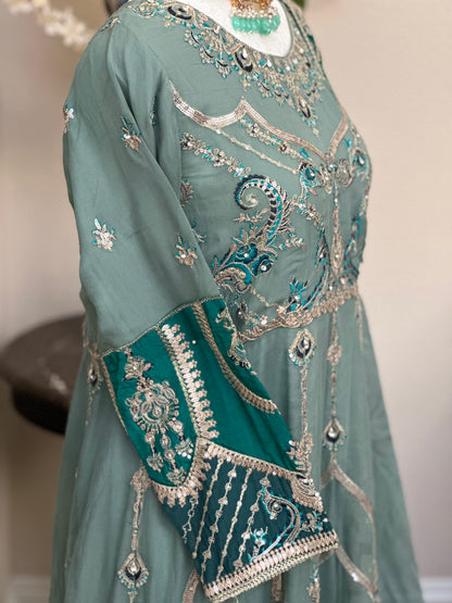 Teal Maxi Gown