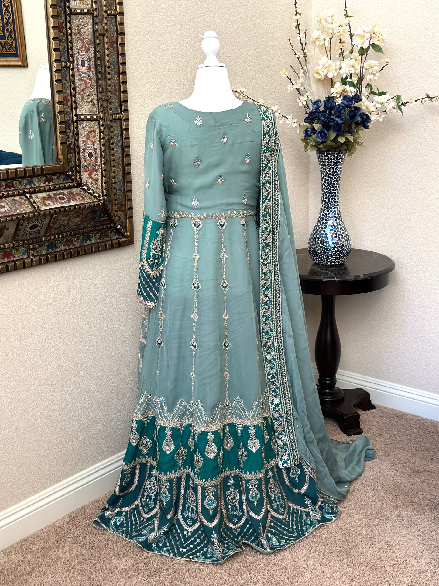 Teal Maxi Gown